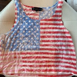 Top Shop American Flag Top